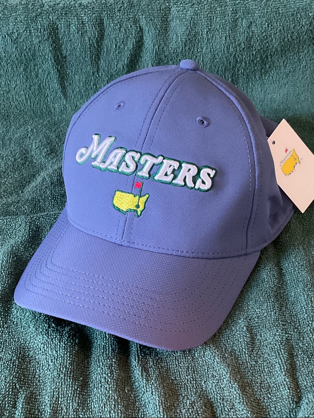 NWT Official 2024 Masters Tournament Golf Hat Blue Adjustable Ahead Cap